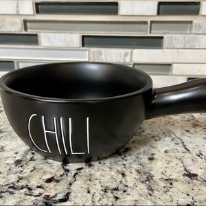 Rae Dunn "CHILI" Bowl Bakeware with Handle - Black - Magenta Artisan Collection